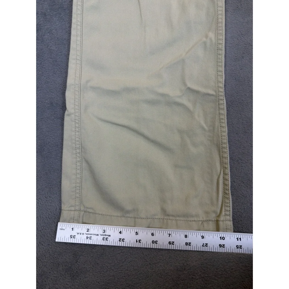 Vintage Levis Pants Mens 34x32 Tan Khaki Straight Mid Rise Workwear Flap Pockets